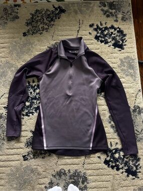 Under Armour ColdGear Fitted Pullover in Purple and Gray
